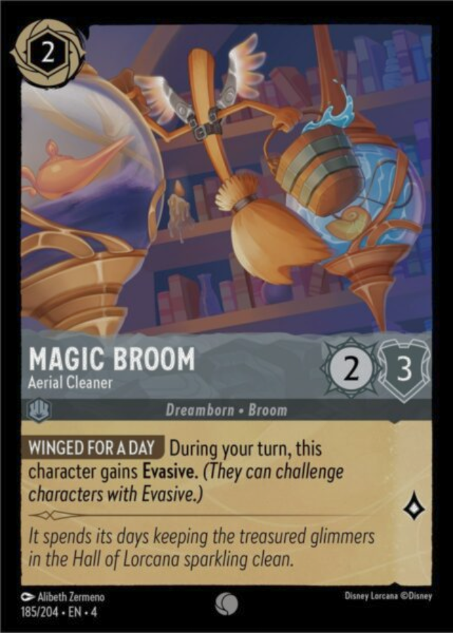 185/204 - Magic Broom - Aerial Cleaner - Cold Foil - Ursula's Return