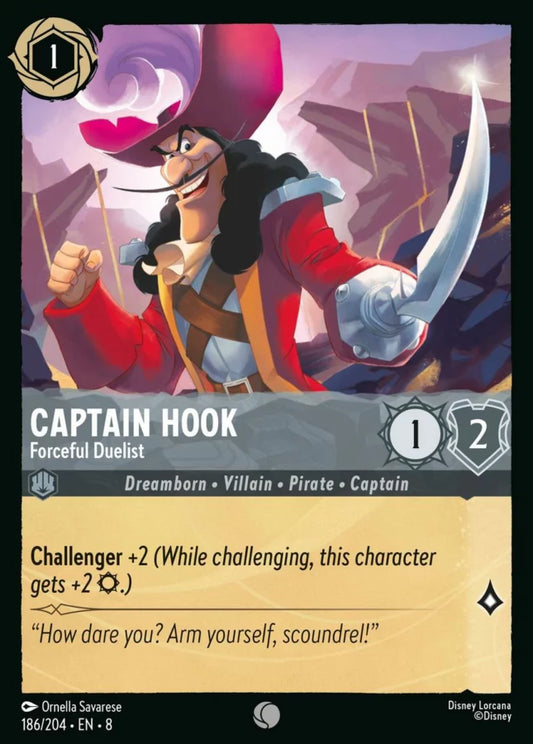 186/204 - Captain Hook – Forceful Duelist - Reign of Jafar