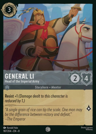 187/204 - General Li – Head of the Imperial Army- Cold Foil - Reign of Jafar