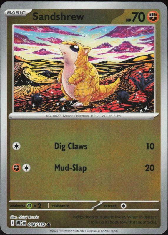 068/132 - Sandshrew RH - Mega Evolution
