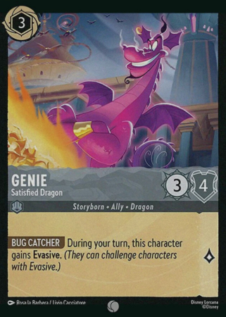 189/204 - Genie – Satisfied Dragon - Cold Foil - Reign of Jafar