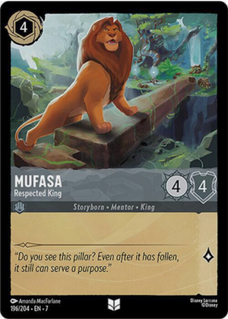196/204 - Mufasa - Respected King - Cold Foil - Archazia's Island