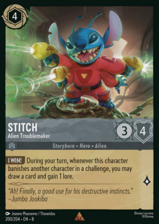 200/204 - Stitch – Alien Troublemaker - Cold Foil - Reign of Jafar