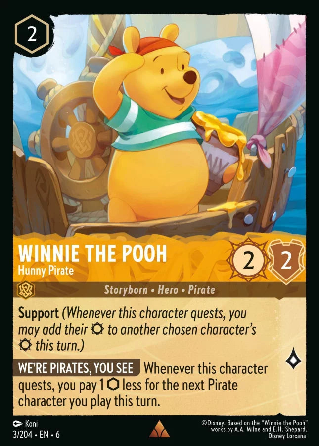 003/204 - Winnie The Pooh - Hunny Pirate - Azurite Sea