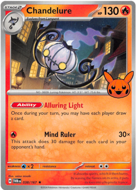 038/167 - Chandelure - Trick or Trade 2024 - Twilight Masquerade