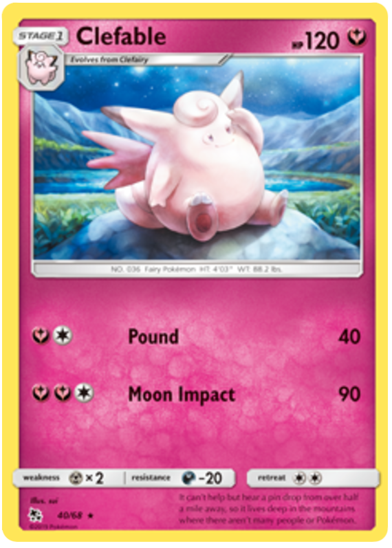 040/68 - Clefable - Hidden Fates