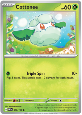 007/131 - Cottonee - Prismatic Evolutions