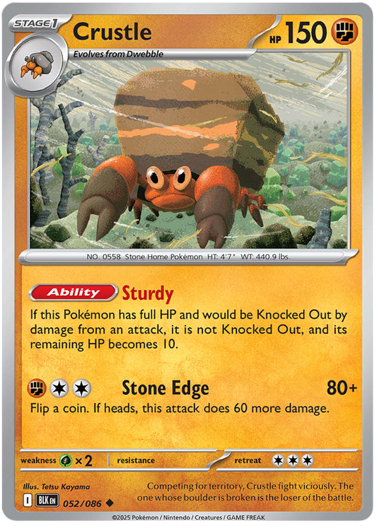 052/086 - Crustle - Black Bolt