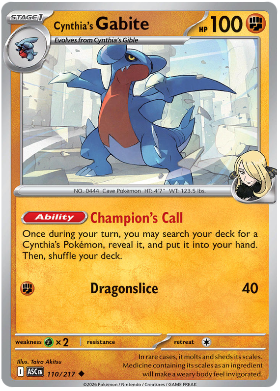 110/217 - Cynthia’s Gabite - Ascended Heroes