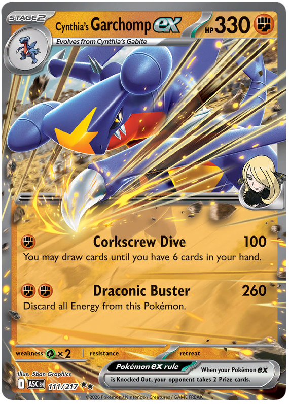 111/217 - Cynthia’s Garchomp ex - Ascended Heroes