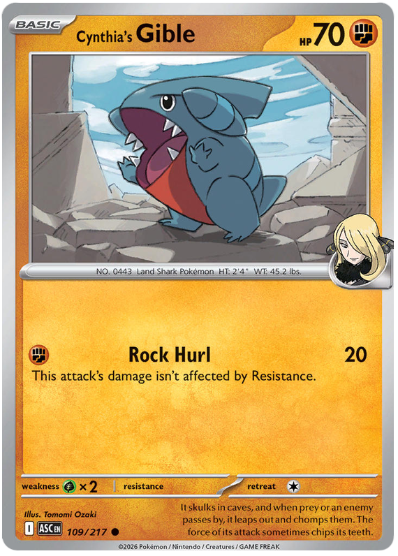 109/217 - Cynthia’s Gible - Ascended Heroes