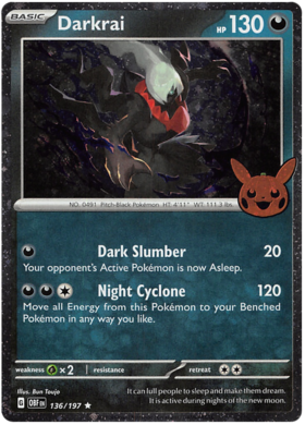 136/197 - Darkrai - Holo - Trick or Trade 2024 - Obsidian Flames
