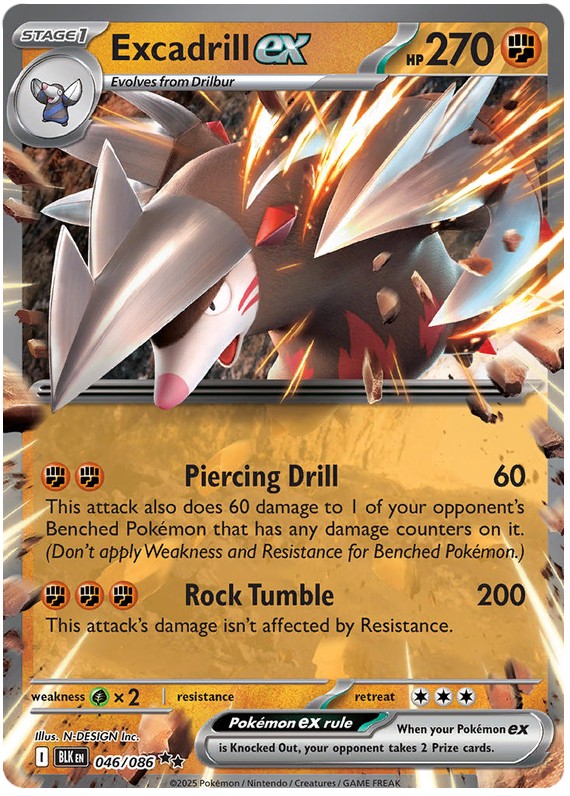 046/086 - Excadrill ex - Black Bolt