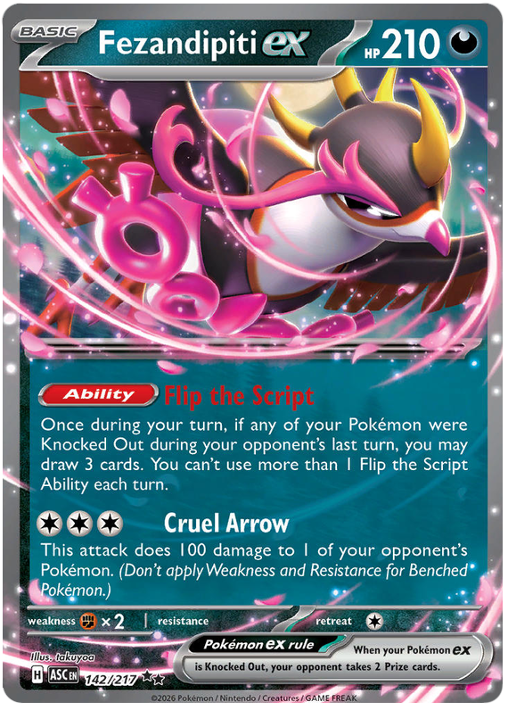 142/217 - Fezandipiti ex - Ascended Heroes