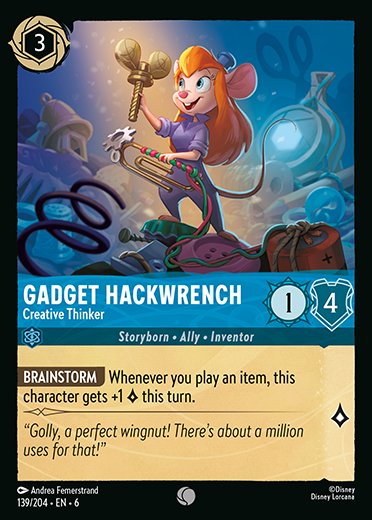 139/204 - Gadget Hackwrench - Creative Thinker - Azurite Sea