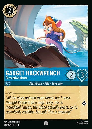 151/204 - Gadget Hackwrench - Perceptive Mouse - Azurite Sea