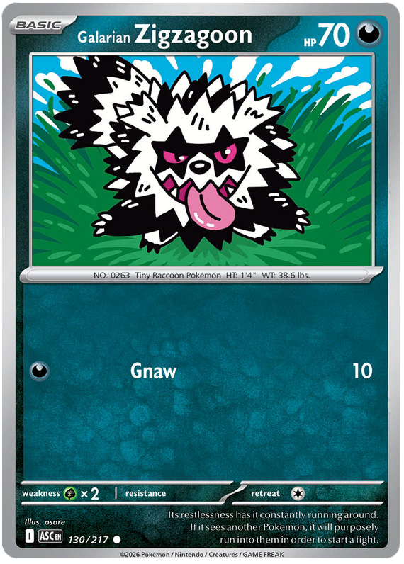 130/217 - Galarian Zigzagoon - Ascended Heroes