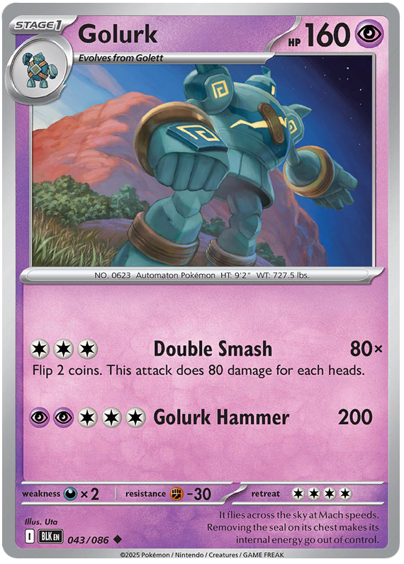 043/086 - Golurk - Black Bolt
