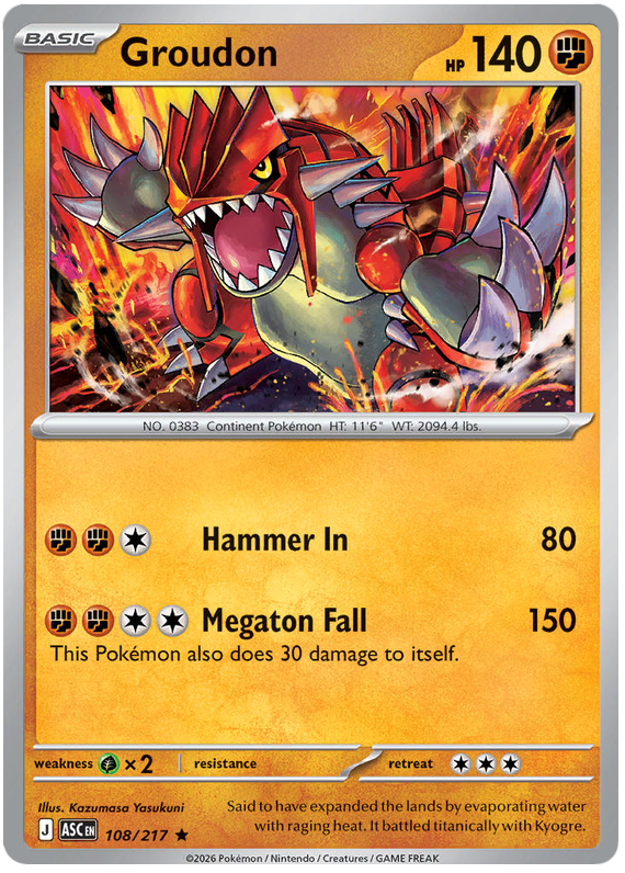 108/217 - Groudon - Ascended Heroes