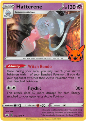 073/198 - Hatterene - Holo - Trick or Trade - Chilling Reign