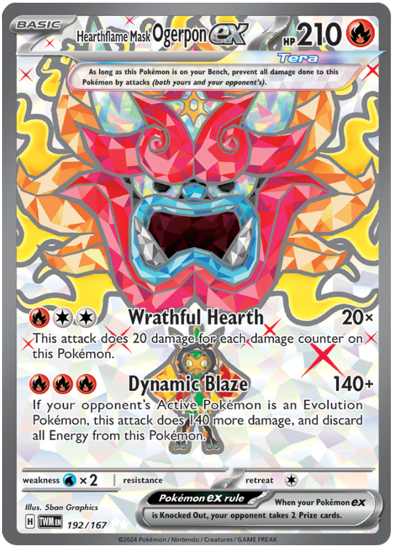 192/167 - Hearthflame Mask Ogerpon ex - Twilight Masquerade
