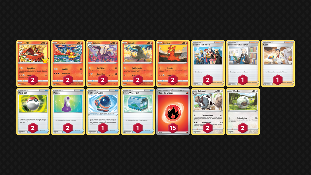 Ho-Oh Magmar Pokemon Pocket Style Deck