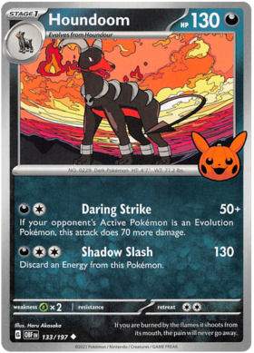 133/197 - Houndoom - Trick or Trade 2024 - Obsidian Flames