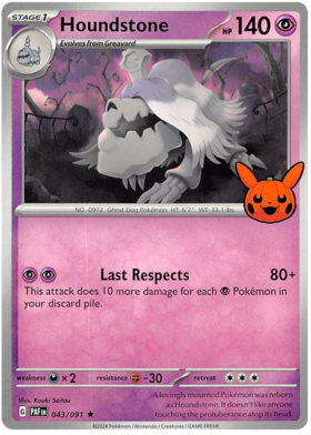 043/091 - Houndstone - Trick or Trade 2024 - Paldean Fates