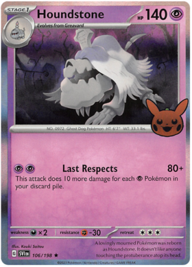 106/198 - Houndstone - Holo - Trick or Trade 2023 - S&V Base