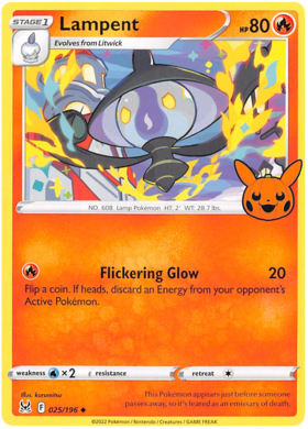 026/196 - Chandelure - Holo - Trick or Trade 2023 - Lost Origin