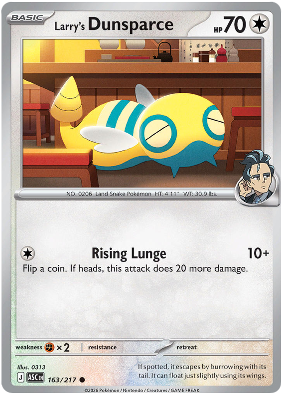 163/217 - Larry’s Dunsparce - Ascended Heroes