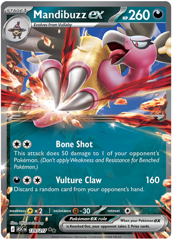 139/217 - Mandibuzz ex - Ascended Heroes