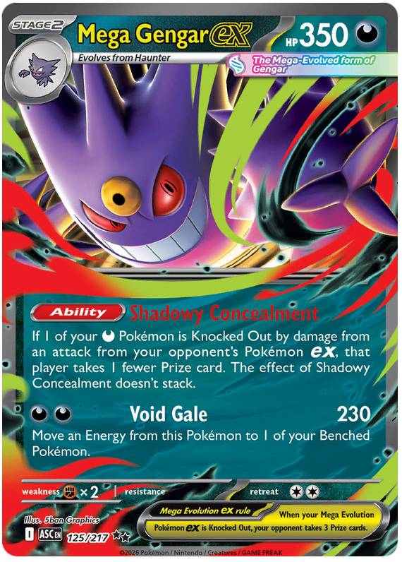 125/217 - Mega Gengar ex - Ascended Heroes