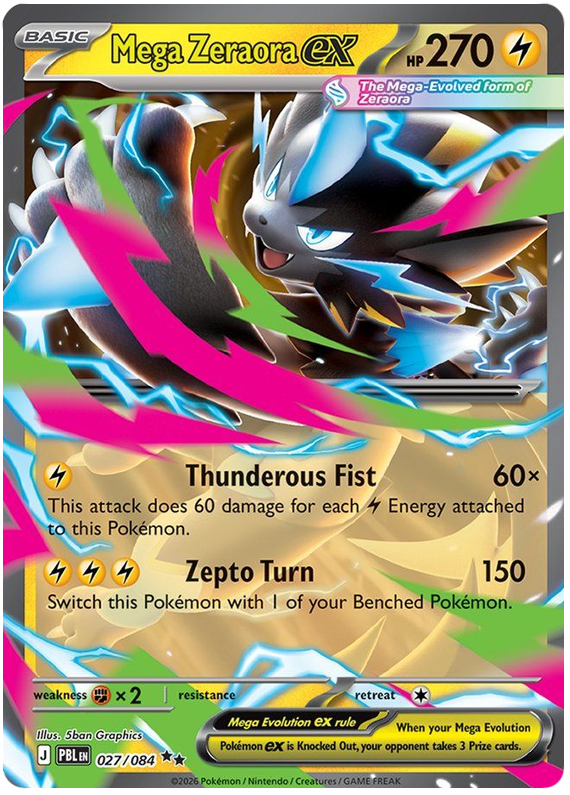 027/084 - Mega Zeraora ex - Pitch Black