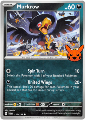 131/193 - Murkrow - Trick or Trade 2023 - Paldea Evolved