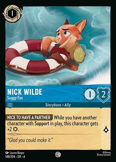 148/204 - Nick Wilde - Soggy Fox - Azurite Sea