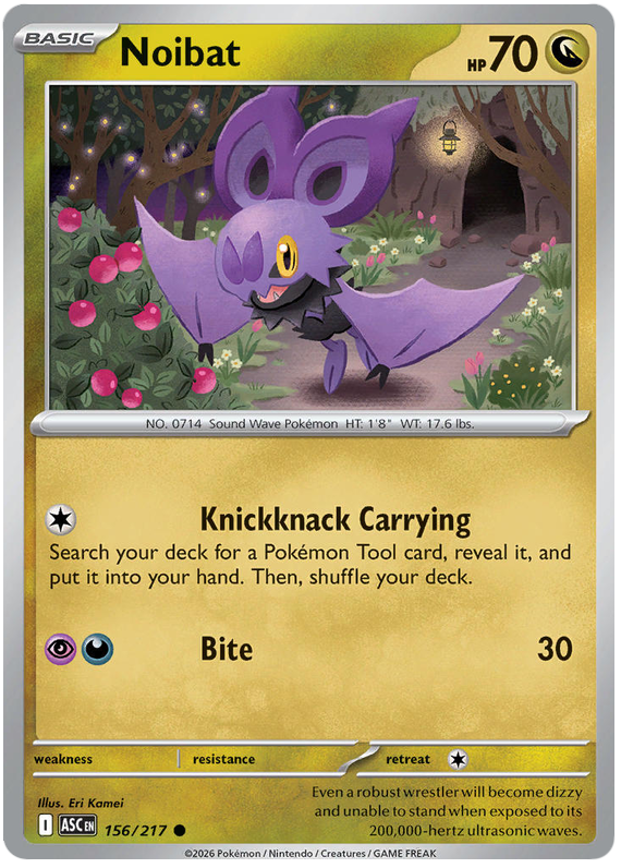 156/217 - Noibat - Ascended Heroes