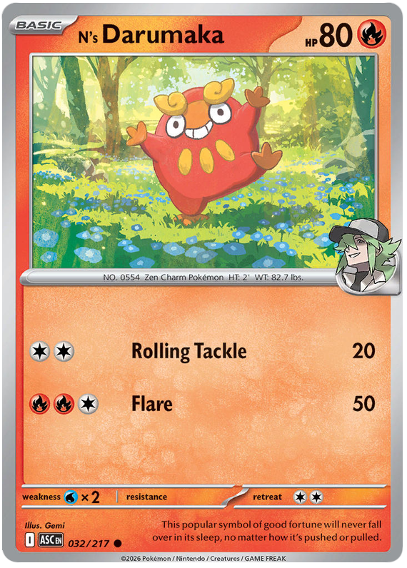 032/217 - N’s Darumaka - Ascended Heroes