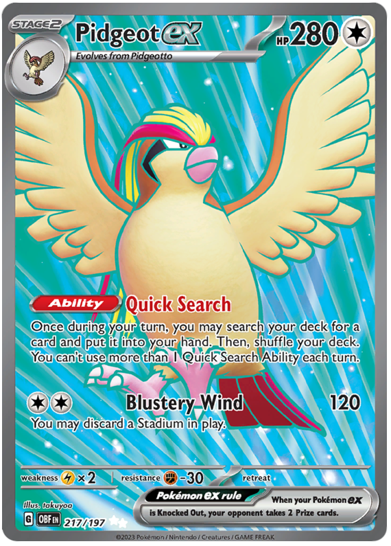 217/197 - Pidgeot ex - Obsidian Flames
