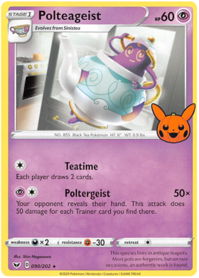 090/202 - Polteageiest - Trick or Trade 2023 - SWSH Base