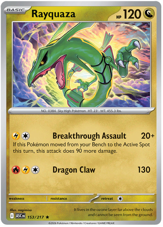 153/217 - Rayquaza - Ascended Heroes