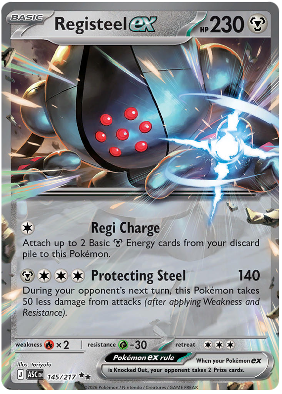 145/217 - Registeel ex - Ascended Heroes