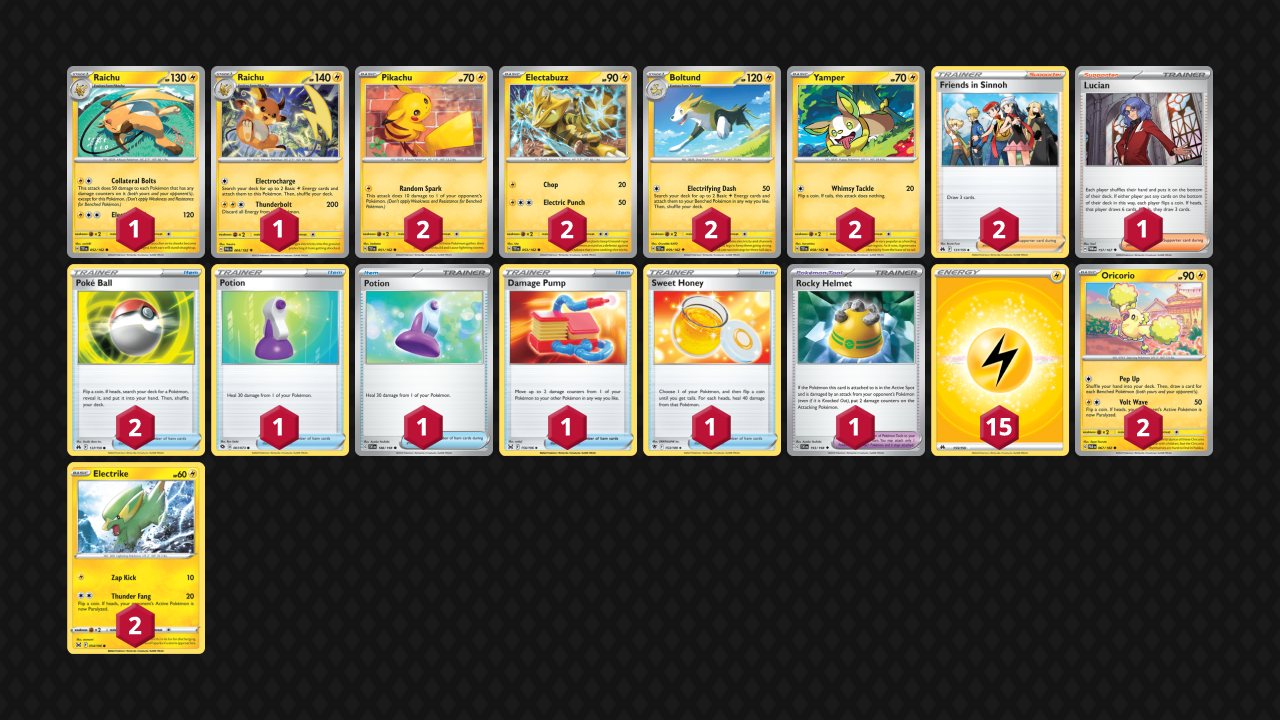 Raichu Boltund Pokemon Pocket Style Deck