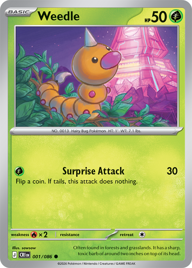 001/086 - Weedle - Chaos Rising