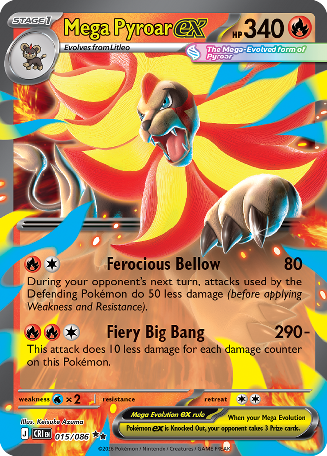 015/086 - Mega Pyroar ex - Chaos Rising
