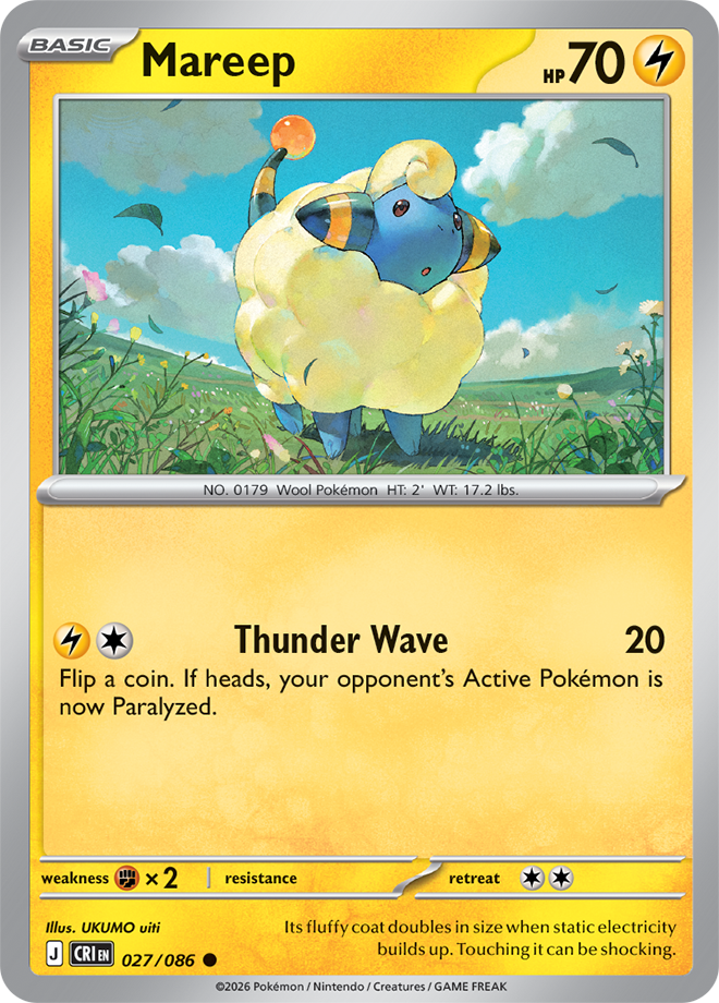 027/086 - Mareep - Chaos Rising