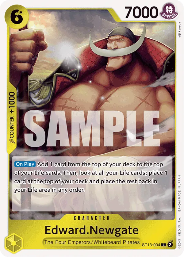One Piece Card Game Single ST13 The Three Brothers Ultra Deck ST13-004C Edward.Newgate Volution Cards and Collectables One Piece Card Game Single ST13 The Three Brothers Ultra Deck ST13-004C Edward.Newgate Volution Cards and Collectables