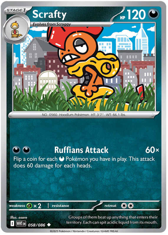 058/086 - Scrafty - White Flare