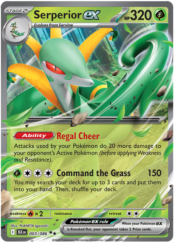 003/086 - Serperior ex - Black Bolt