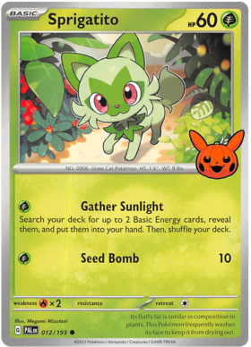 012/193 - Sprigatito - Trick or Trade 2024 - Paldea Evolved